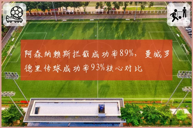 阿森纳赖斯拦截成功率89%，曼城罗德里传球成功率93%核心对比